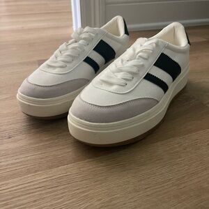Classic White and Black Women's Sneakers